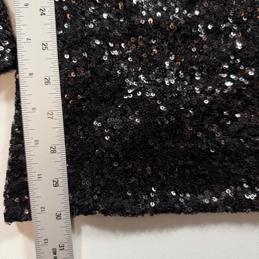 Banana Republic Glam Black Sequin Wide-Leg Pants M NWT Cocktail Glam Disco - Picture 9 of 13